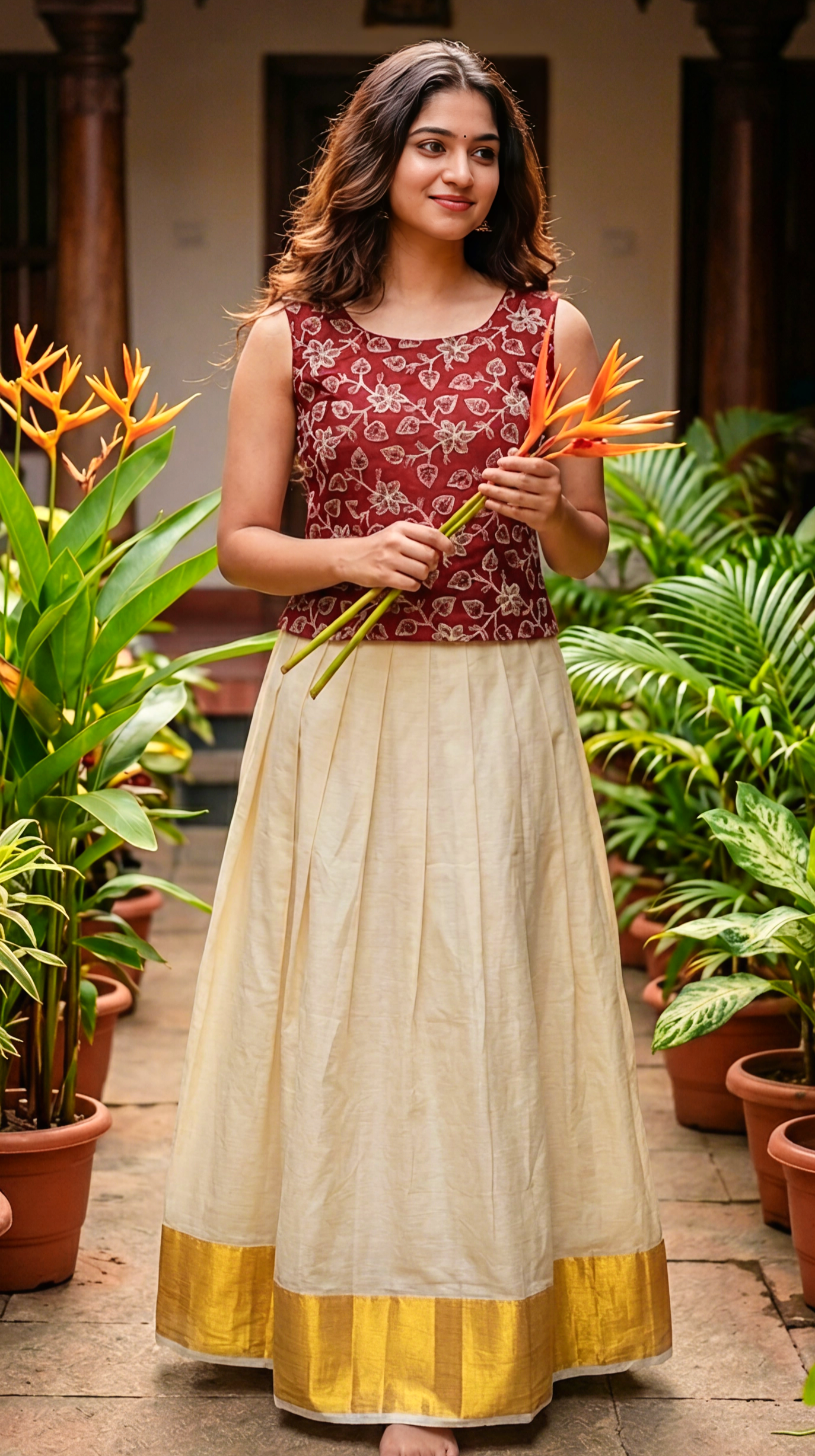 TOP AND SKIRT TRADITIONAL SET