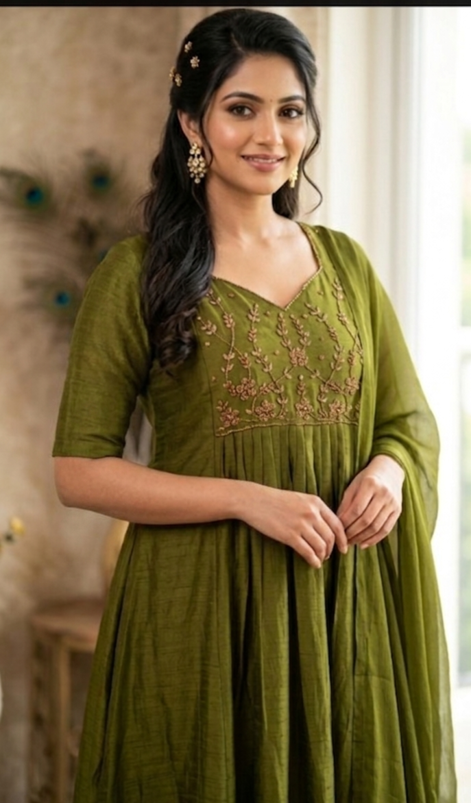 Party Wear Churidar Set.