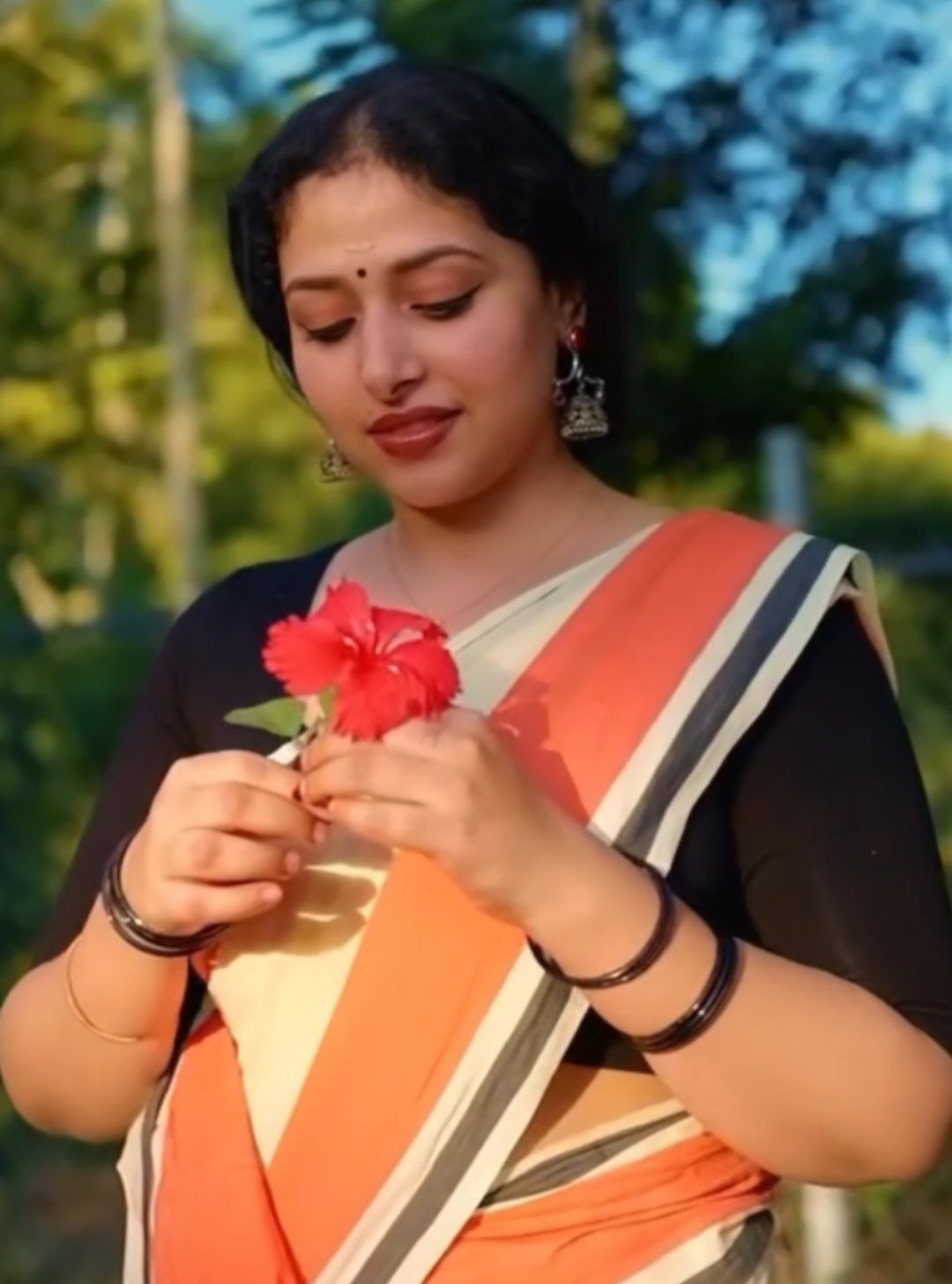 Mul-cotton Saree