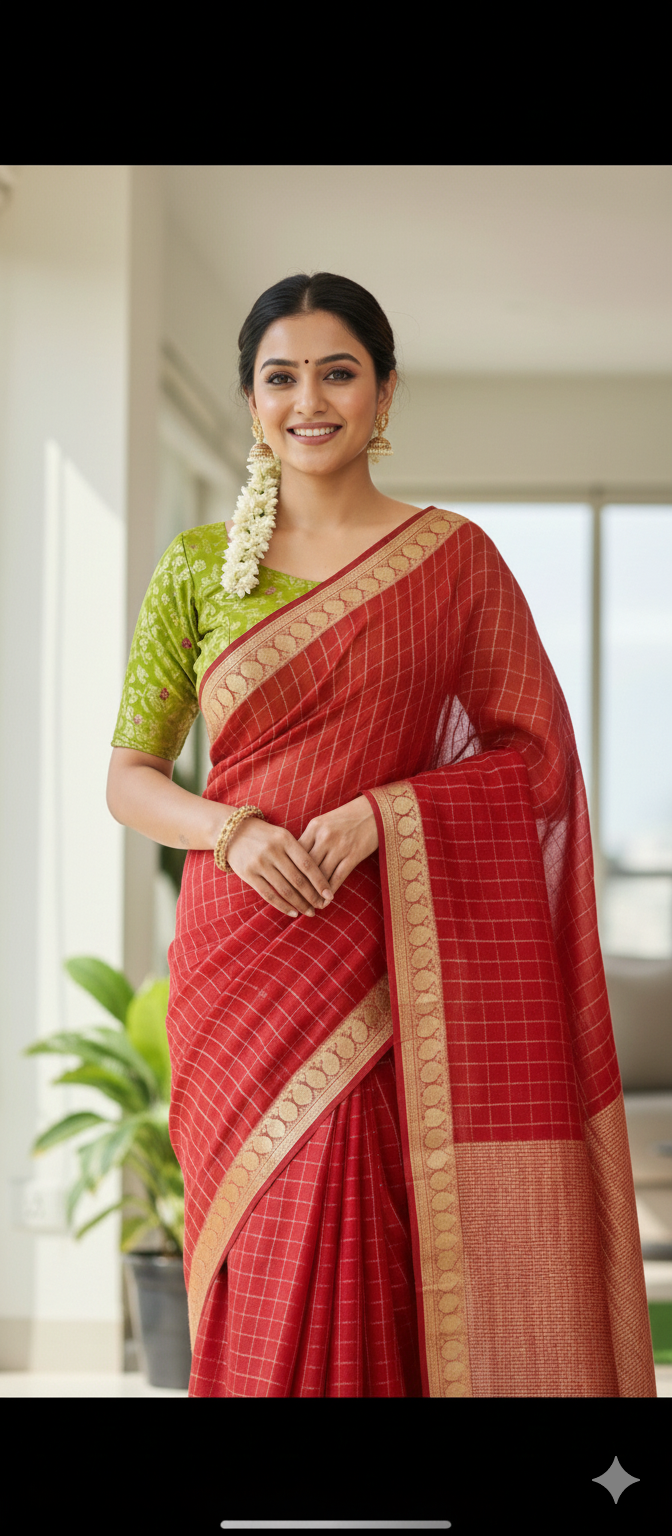 Sarees With Unstiched Blouse.