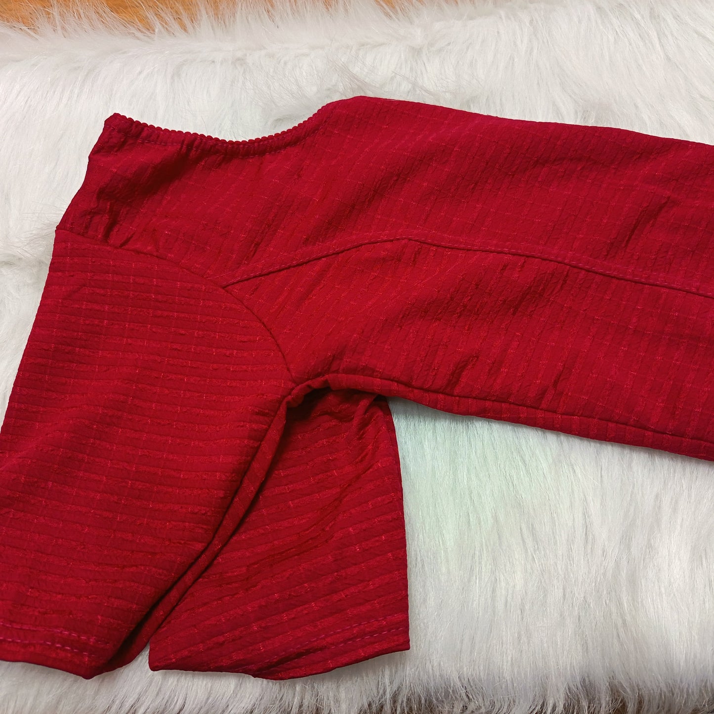Ribbed Shimmer Weave Ready to Wear Stretchable Blouse | Size 36–46