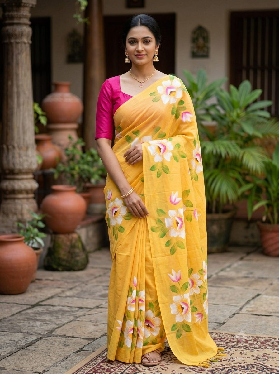Mulcotton Saree .