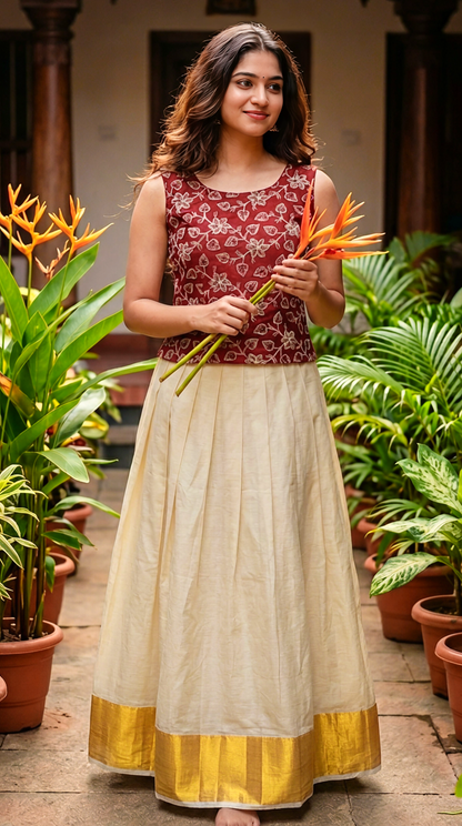 TOP AND SKIRT TRADITIONAL SET