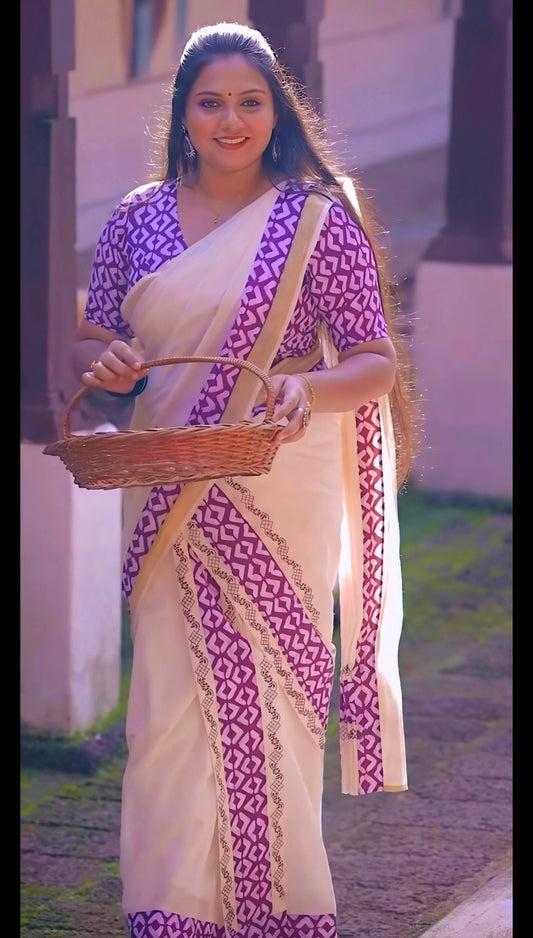 Set Mundu with Matching Blouse