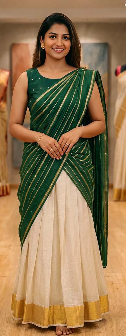 Ready Stitched Dhavani Set  Festive Special