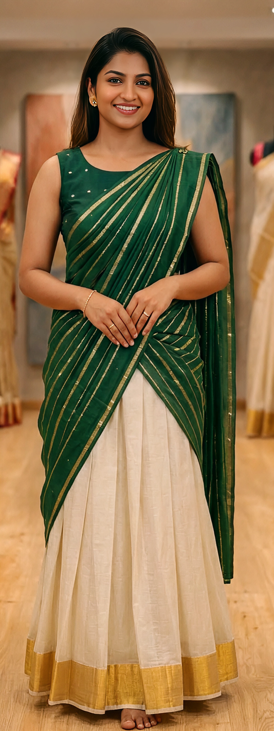 Ready Stitched Dhavani Set  Festive Special
