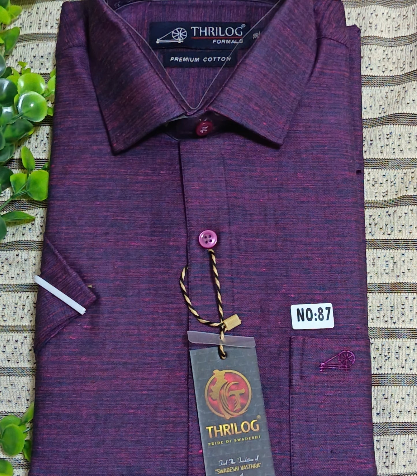 Khadi Cotton  Shirt – Plum
