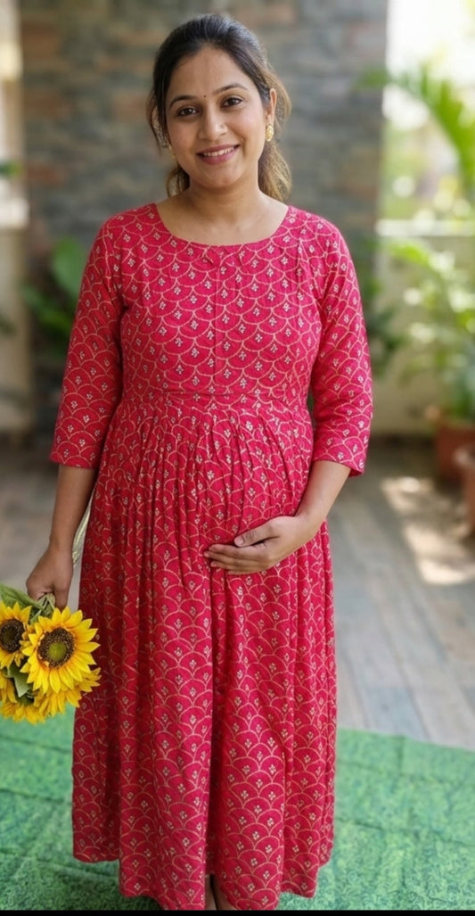 Blooming in Comfort – Maternity & Nursing Dress