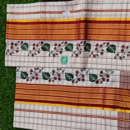 Floral Vine Set Mundu