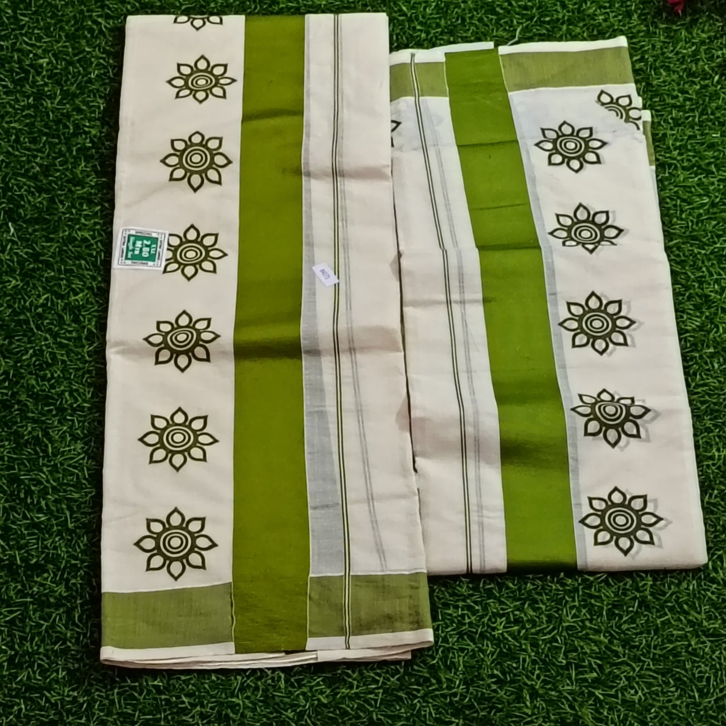 Kerala Printed Set Mundu – Floral Border Collection