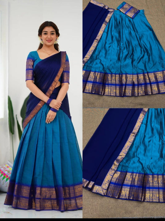Kanchi Cotton Dhavani Set – FULLY STICHED!