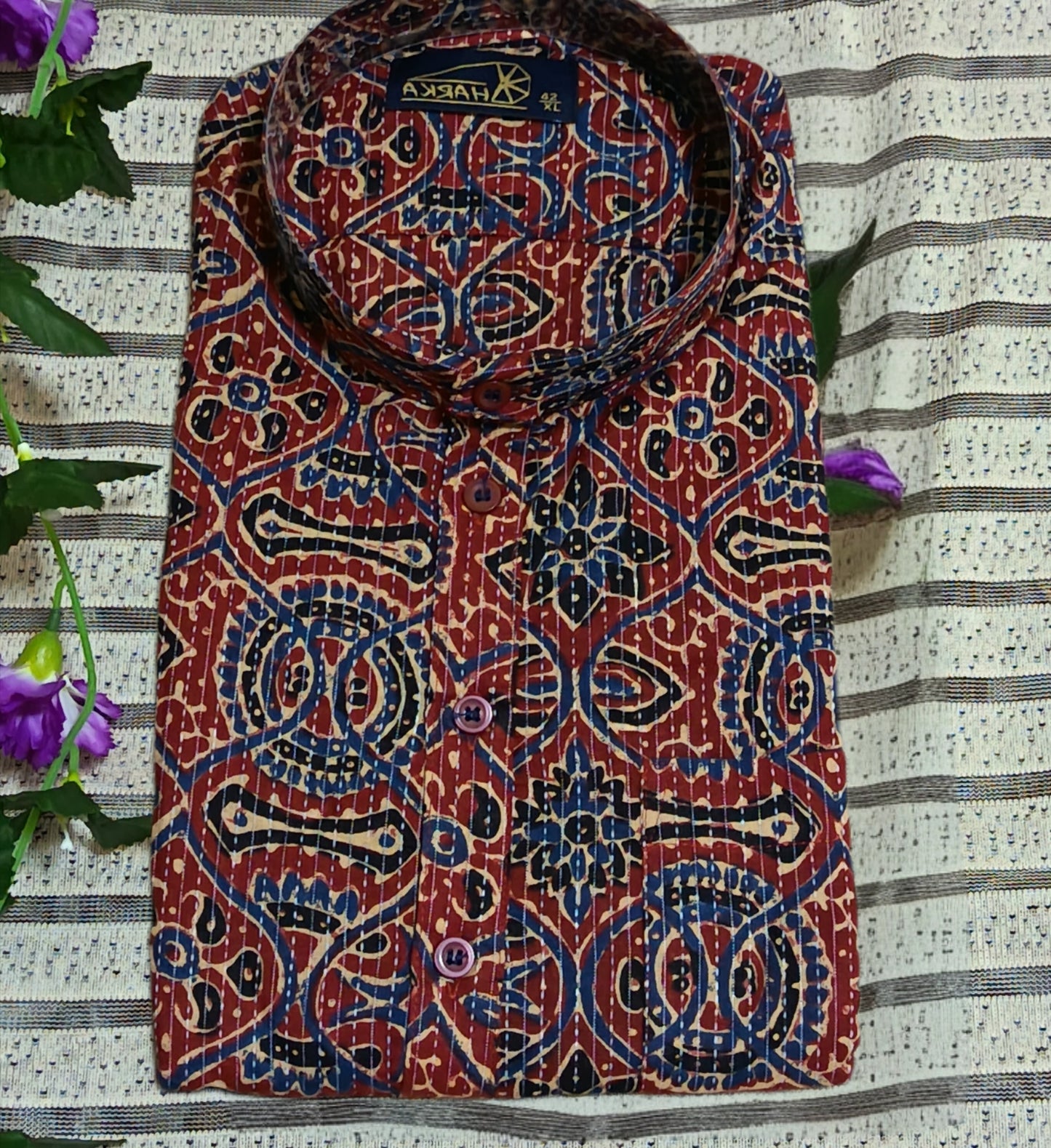 Men's Printed Cotton Kurta