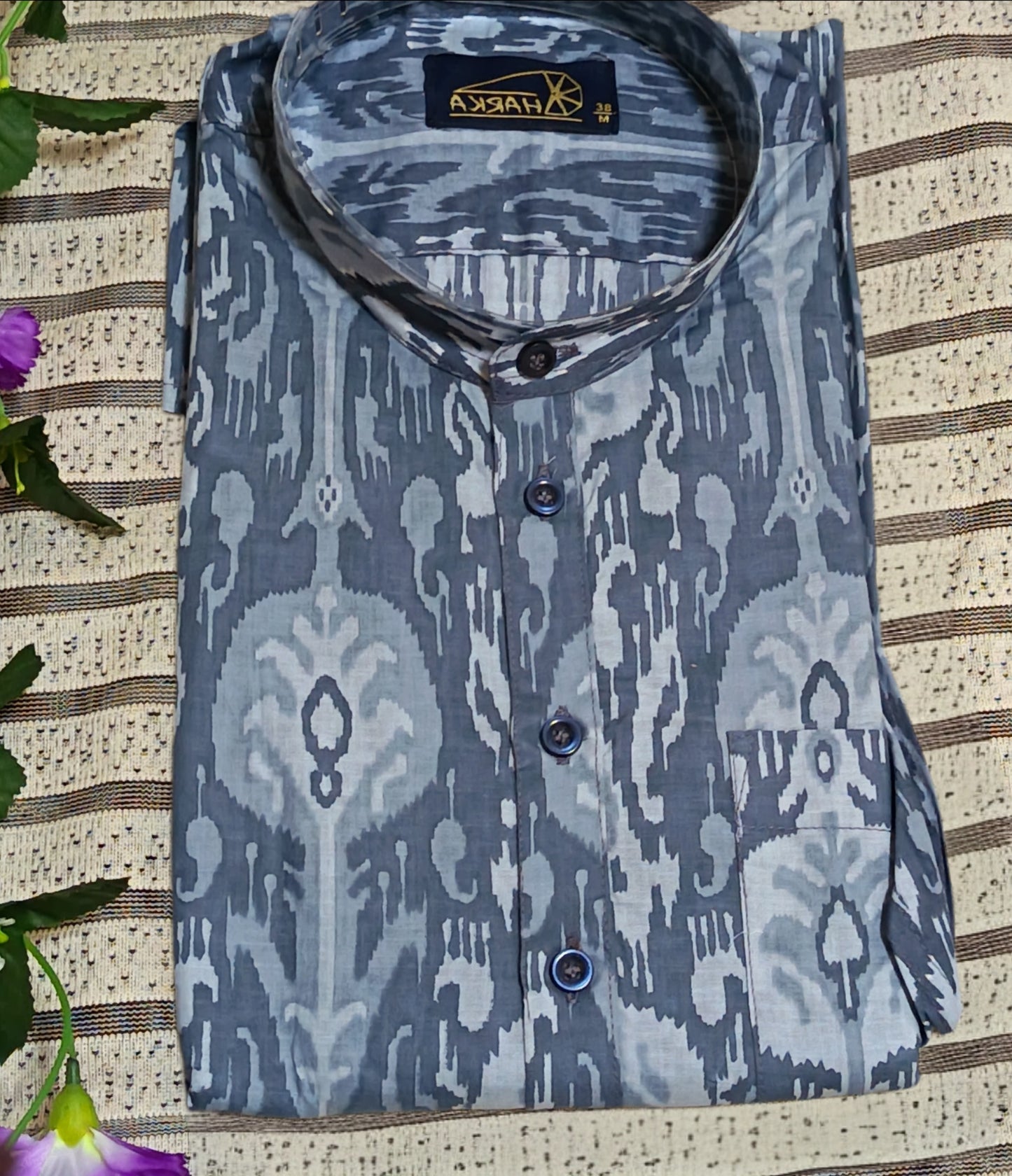 Men's Printed Cotton Kurta