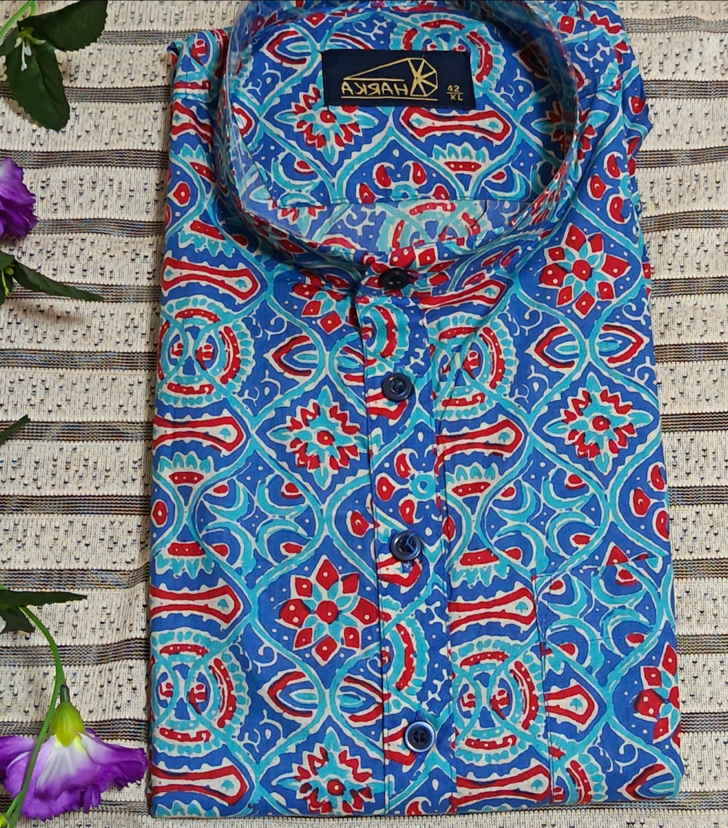 Men's Printed Cotton Kurta