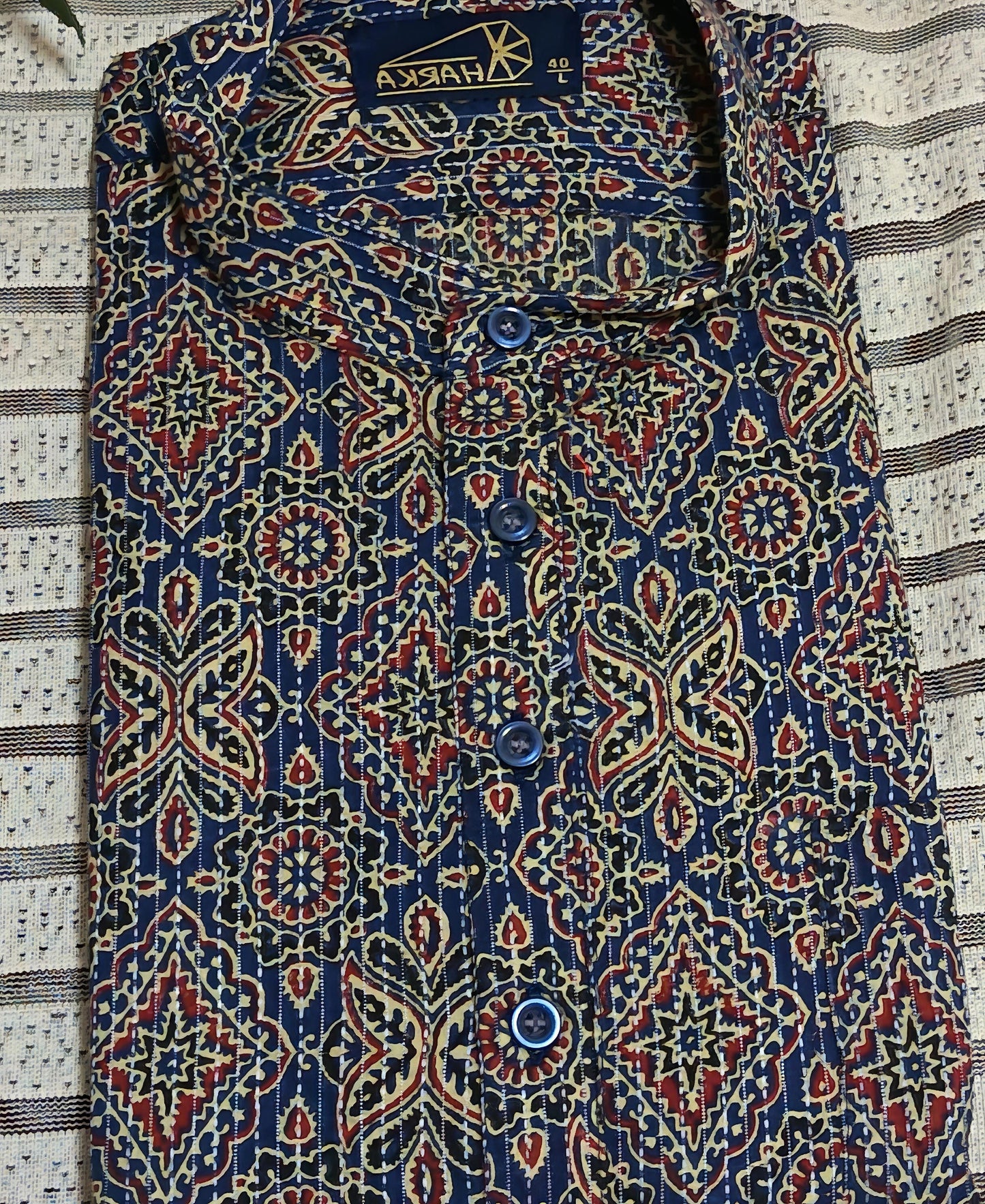 Men's Printed Cotton Kurta