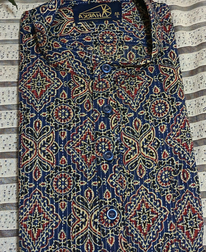 Men's Printed Cotton Kurta