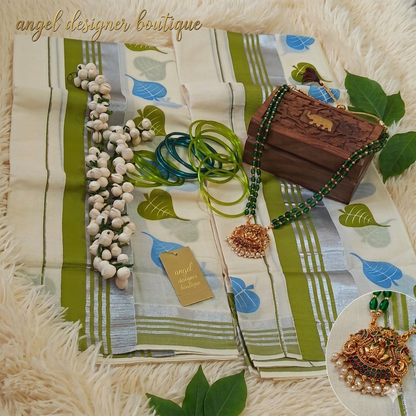 Kerala Kasavu Saree Gift Box Set | Onam Special