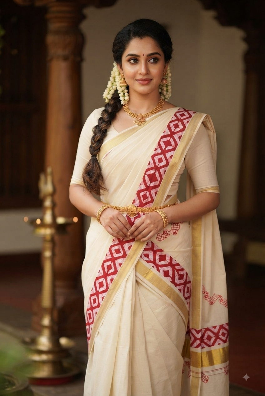 Set Mundu with Matching Blouse