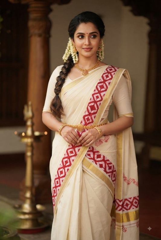 Set Mundu with Matching Blouse