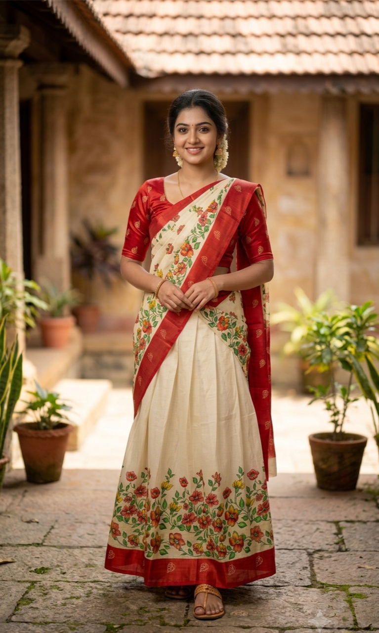Fully Stitched Dhavani Set