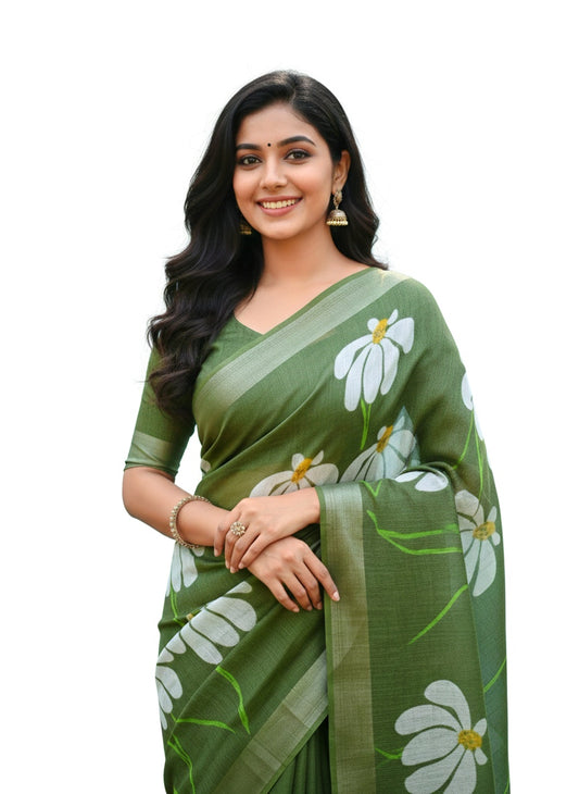 Sarees With Unstiched Blouse.