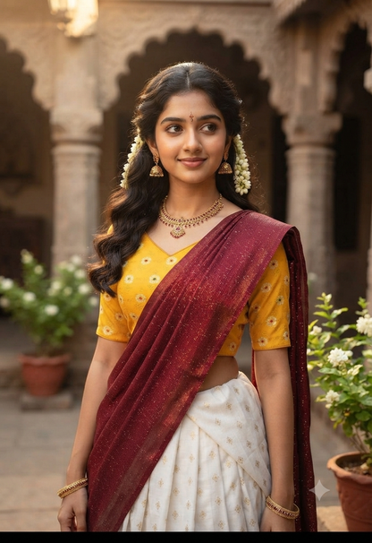 KIDS  DHAVANI - FULLY STICHED SETS.