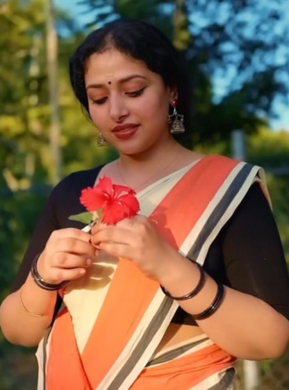 Mul-cotton Saree