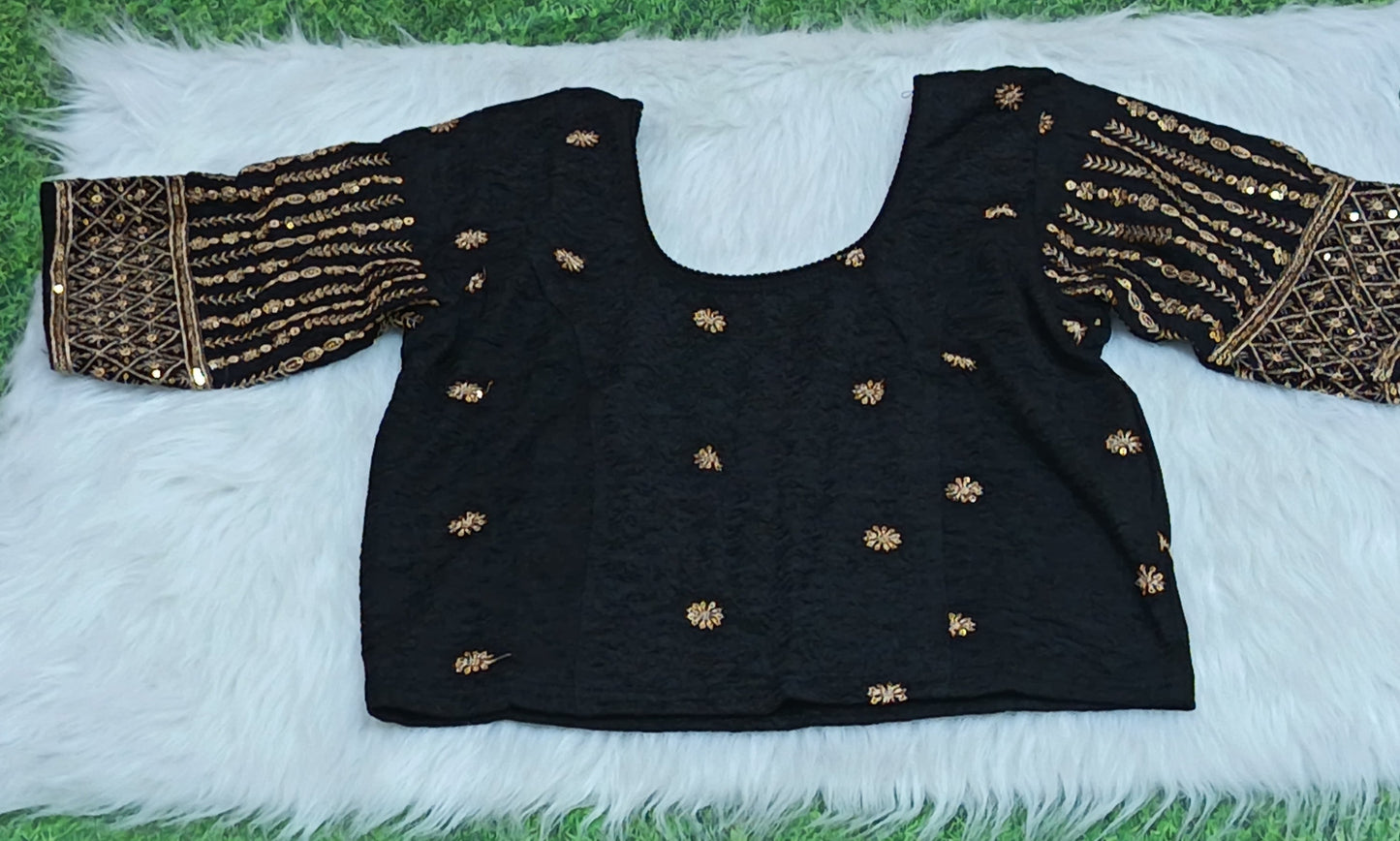 Luxe Zardozi Embroidered Ready-to-Wear Saree Blouses