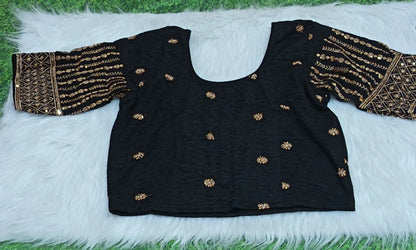 Luxe Zardozi Embroidered Ready-to-Wear Saree Blouses