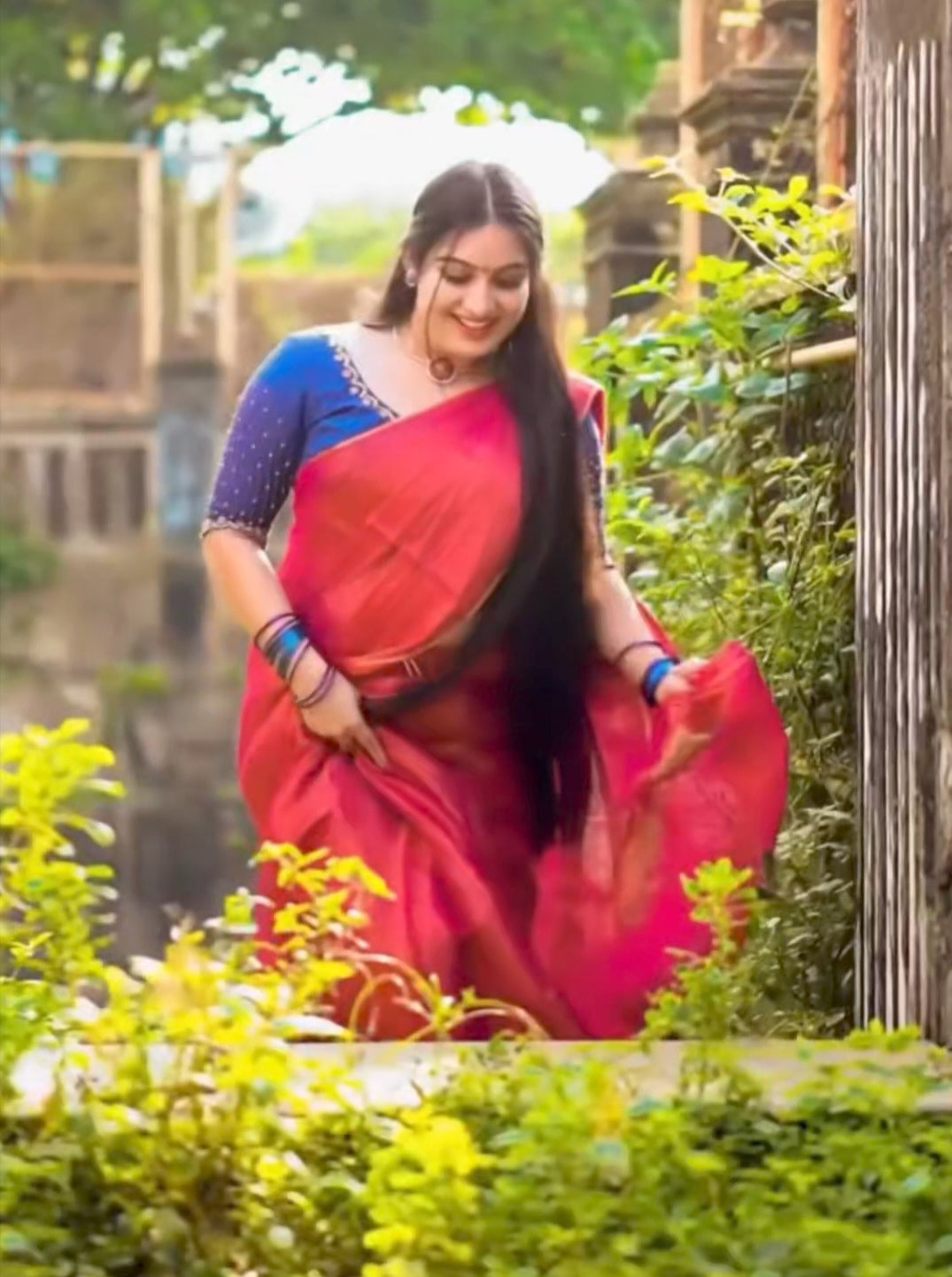 Dual Tone Silk Saree