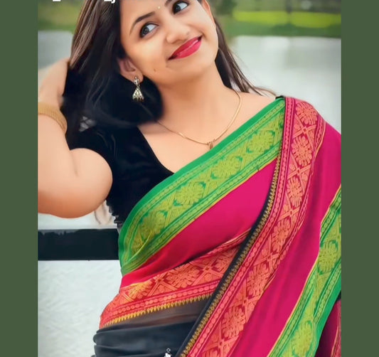 Mul-Cotton Saree.