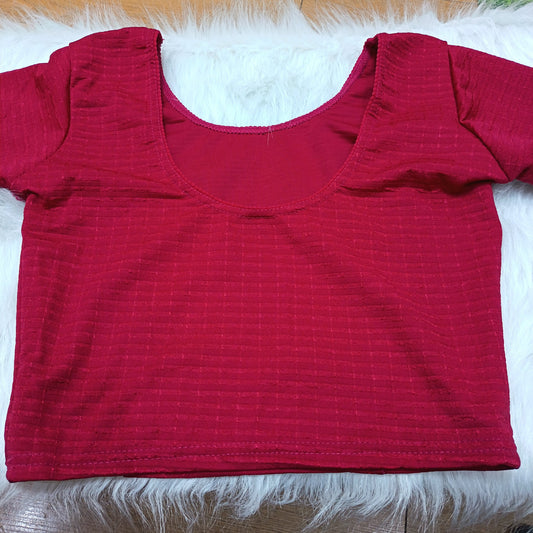 Ribbed Shimmer Weave Ready to Wear Stretchable Blouse | Size 36–46
