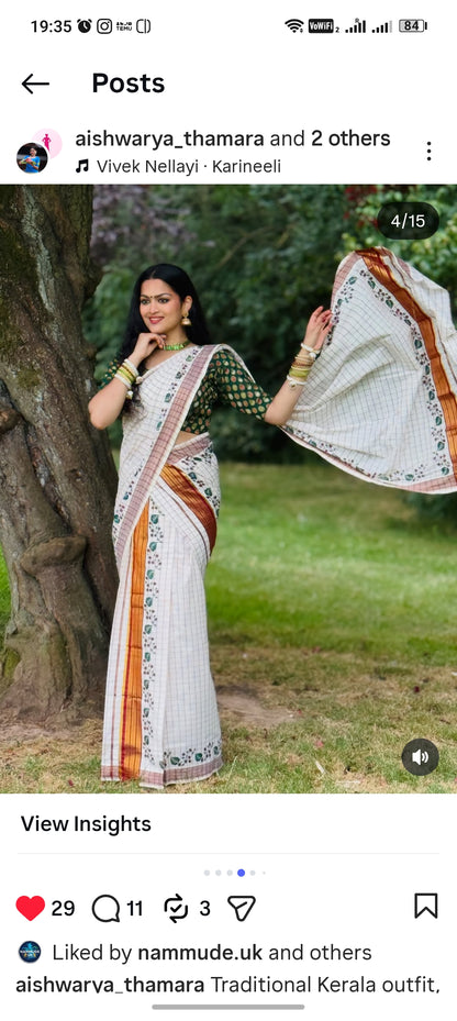 Floral Vine Set Mundu