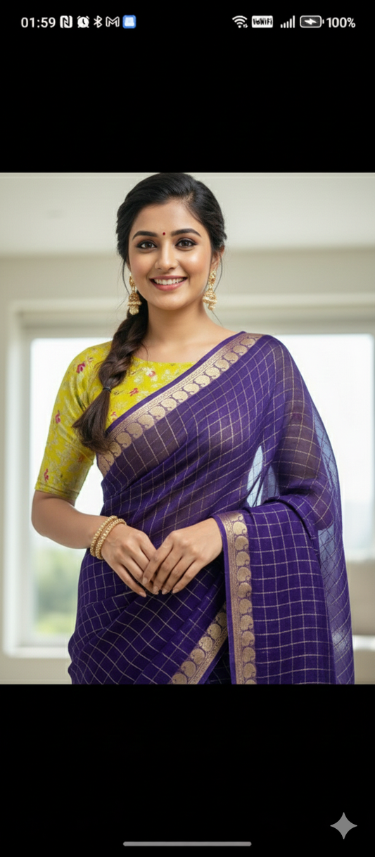 Sarees With Unstiched Blouse.