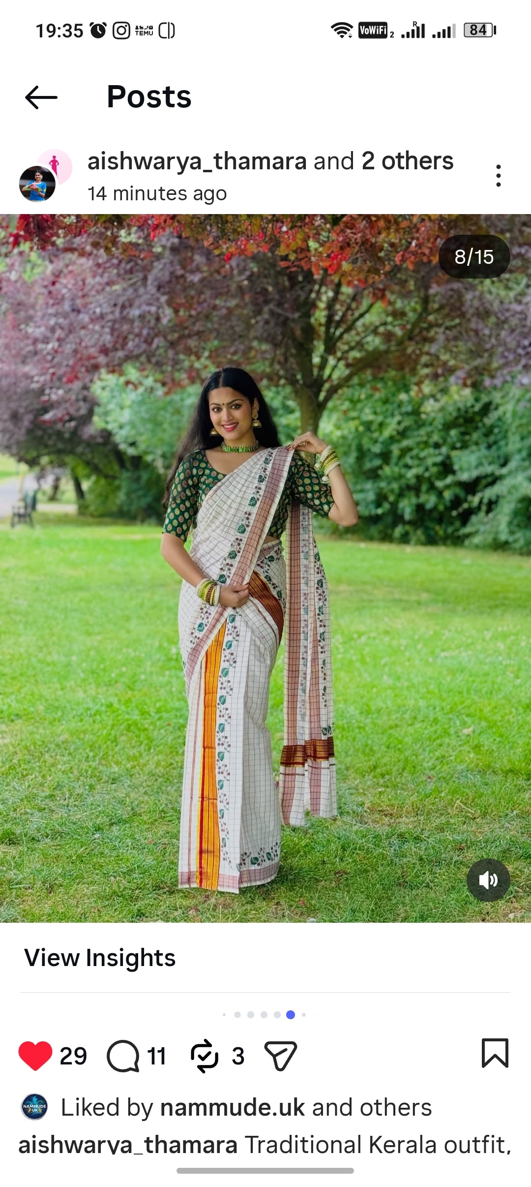 Floral Vine Set Mundu