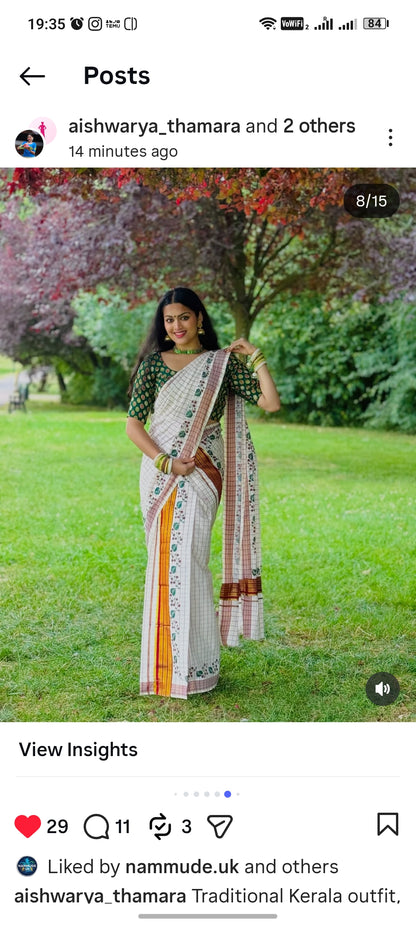 Floral Vine Set Mundu