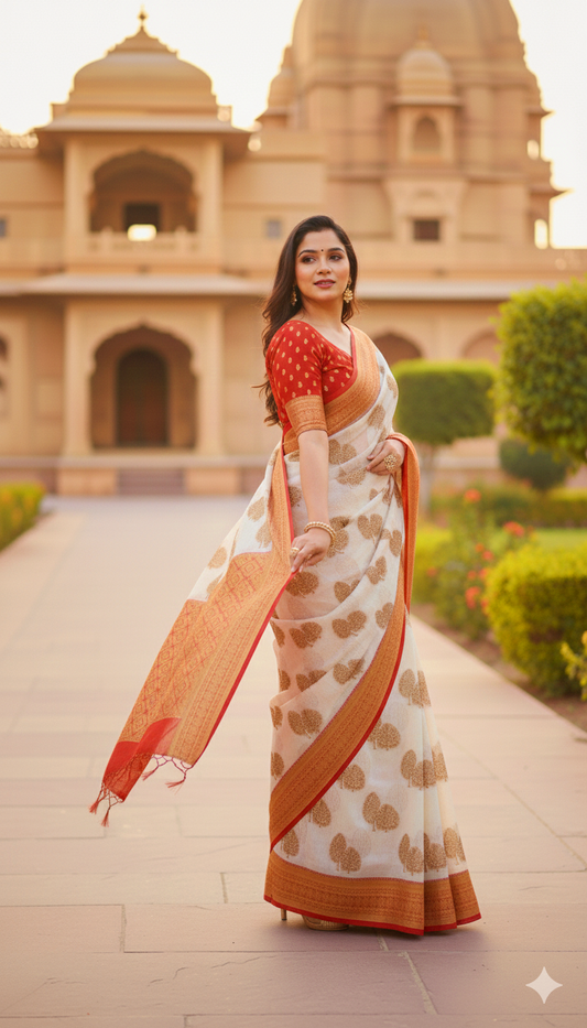 Sarees With STICHED BLOUSE.