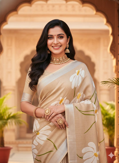 Sarees With Unstiched Blouse.
