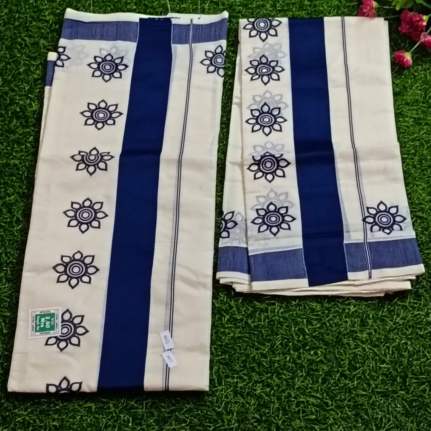 Kerala Printed Set Mundu – Floral Border Collection