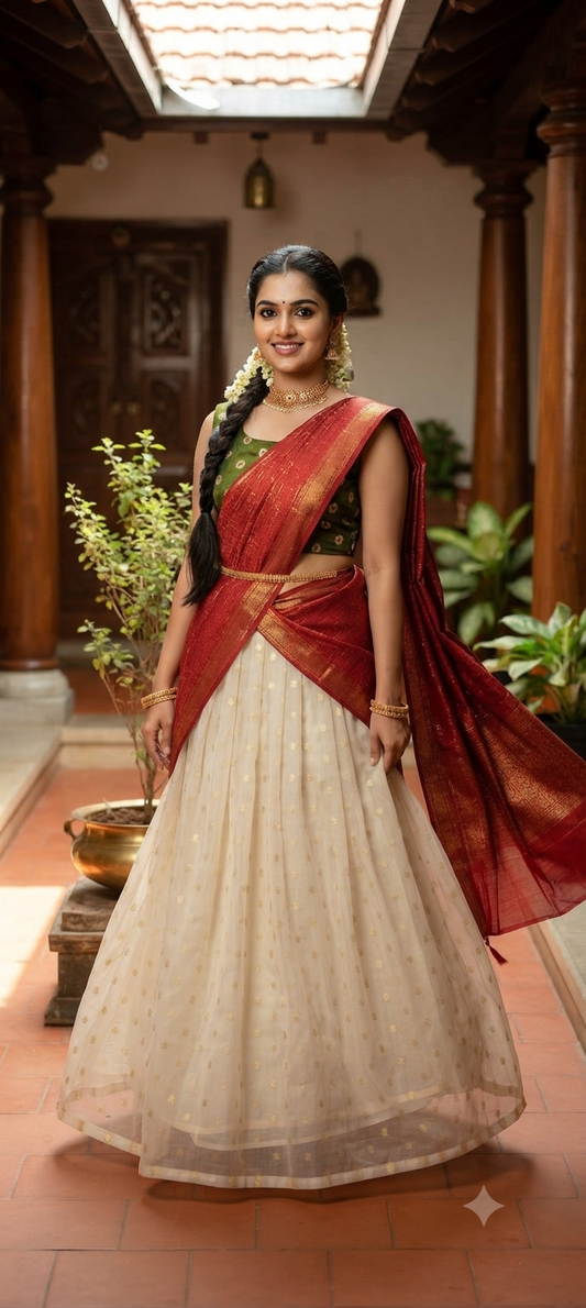 KIDS  DHAVANI - FULLY STICHED SETS.