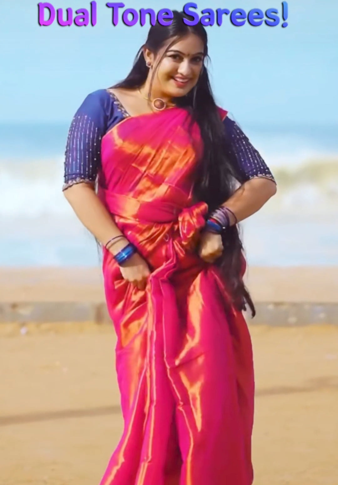 Dual Tone Silk Saree