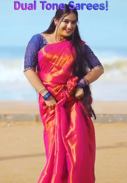 Dual Tone Silk Saree