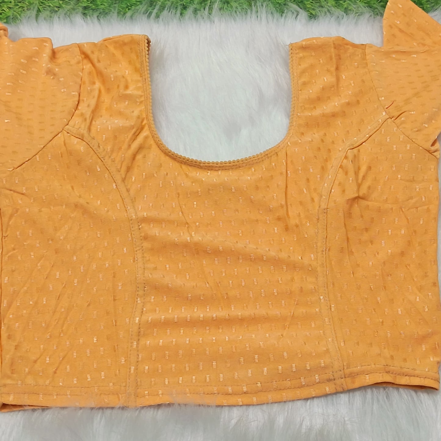 Shimmer Dot Weave Ready to Wear Stretchable Blouse | Size 36–46