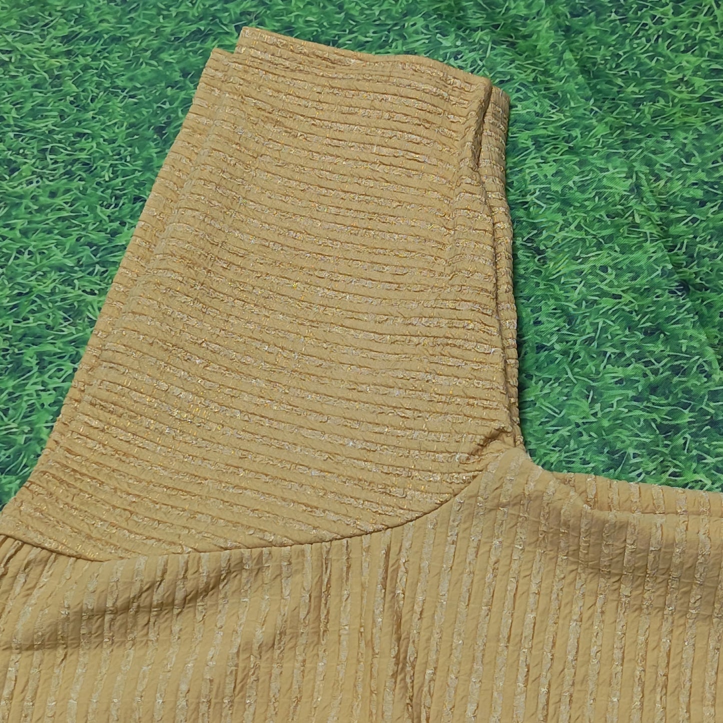 Ribbed Shimmer Weave Ready to Wear Stretchable Blouse | Size 36–46