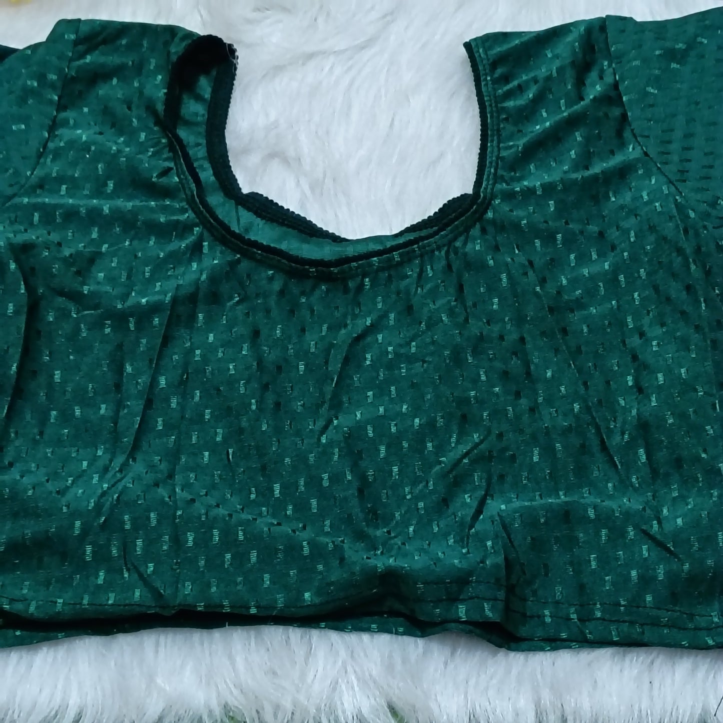 Shimmer Dot Weave Ready to Wear Stretchable Blouse | Size 36–46