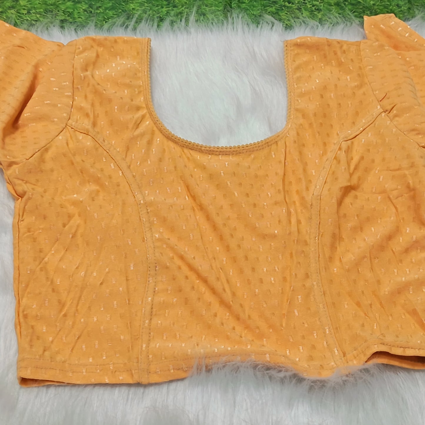 Shimmer Dot Weave Ready to Wear Stretchable Blouse | Size 36–46