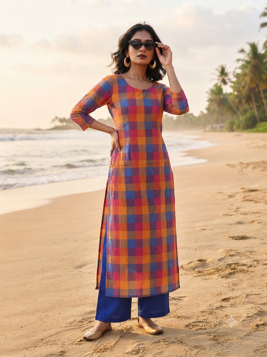 Madras Kattam Check Kurti