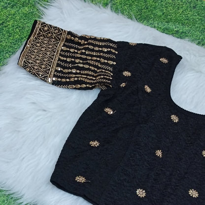 Luxe Zardozi Embroidered Ready-to-Wear Saree Blouses