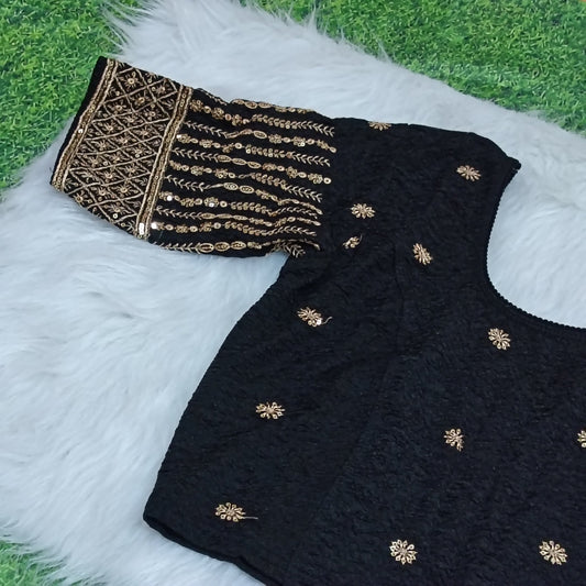 Luxe Zardozi Embroidered Ready-to-Wear Saree Blouses