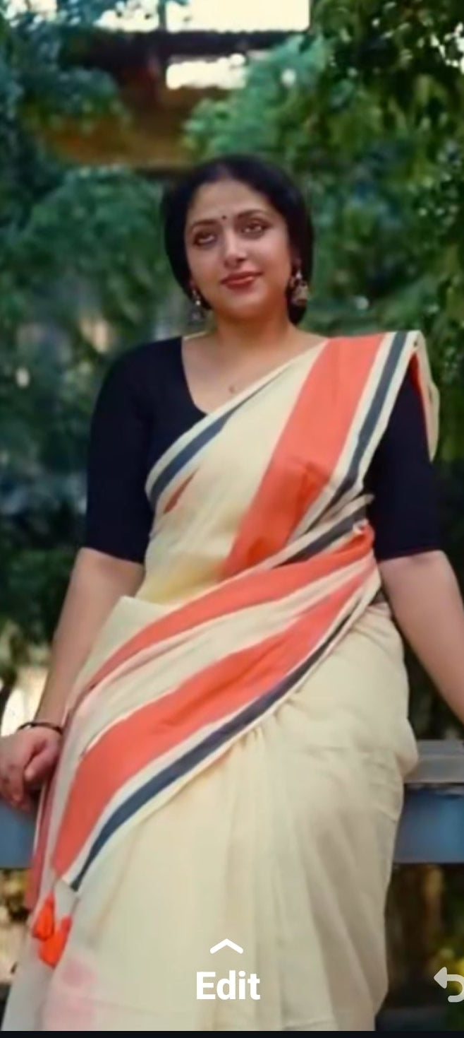 Mul-cotton Saree